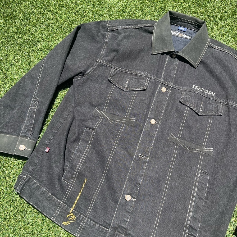 VTG 00’s / Y2K Phat Farm Denim Mens Jacket - Picture 5 of 7
